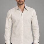 Point Collar French Cuff Shirt