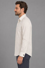 Point Collar French Cuff Shirt - Image 3